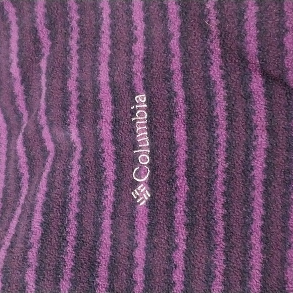 Columbia Women's Pullover Size Small Purple and Navy Stripes - Picture 6 of 6